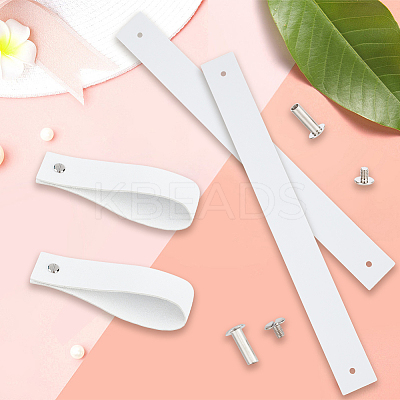 4Pcs PU Leather Sign Straps for Hanging Wedding Sign AJEW-CL0002-28A-1