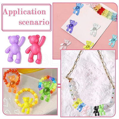 40Pcs 20 Colors Opaque Acrylic Pendants FIND-YW0005-77-1