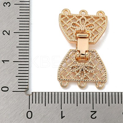 Brass Fold Over Clasps KK-N254-117G-02-1