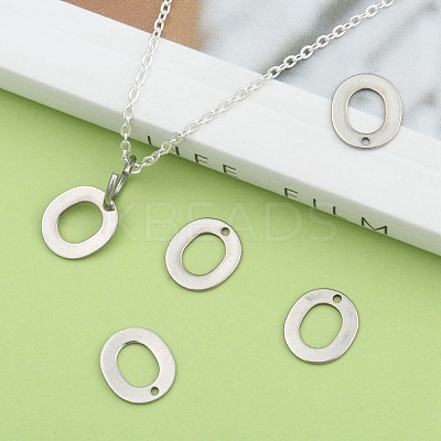 Tarnish Resistant 304 Stainless Steel Letter Charms STAS-O072-O-1