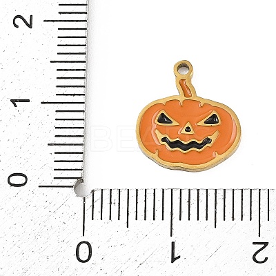 Halloween 304 Stainless Steel Enamel Pendants FIND-I068-01G-04-1