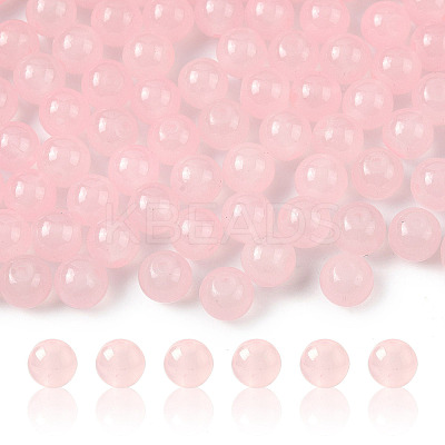 2 Strands Baking Paint Imitation Jade Glass Round Bead Strands DGLA-FS0001-20A-1