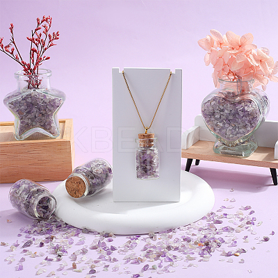 500G Natural Amethyst Chip Beads G-SP0001-10-1
