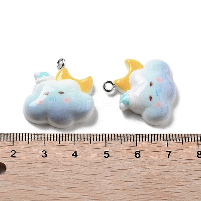 Weather Theme Opaque Resin Pendants LS-RESI-R444-01C-1