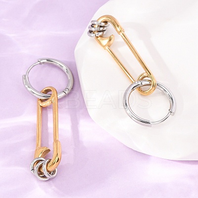 304 Stainless Steel Hoop Earrings for Women SA-CBA7B26-03GP-02-1