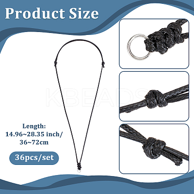 9Pcs Waxed Polyester Cord Necklace Making NJEW-PH01586-1