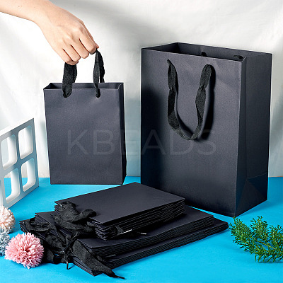 15Pcs 3 Sizes Rectangle Paper Gift Storage Tote Bags with Handle ABAG-TA0001-73B-1