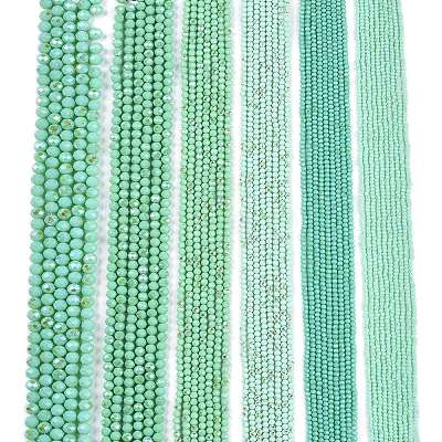 Electroplate Opaque Solid Color Glass Beads Strands LS-EGLA-A044-P6mm-L14-1
