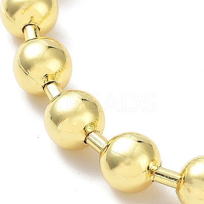 Long-Lasting Plated Brass Round Bead Slider Beacelets for Women Men BJEW-E089-01G-03-1