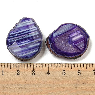 Dyed Natural Druzy Agate Beads G-G123-07-1