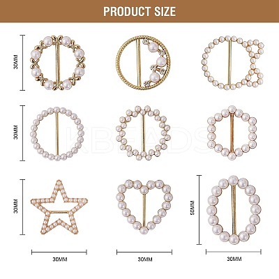 9Pcs 9 Style Alloy Buckles DIY-SZ0008-39-1