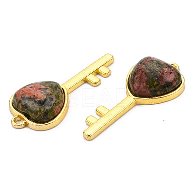 Natural Unakite Pendants G-N326-158-07-1