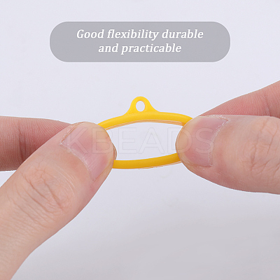 45Pcs 3 Style Silicone Rings with 1Pc Rubber Necklace Lanyard Anti-Lost Pendant Holder DIY-GF0008-18-1