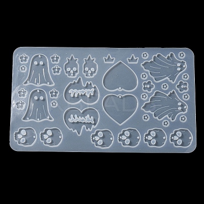 Halloween Theme Silicone Pendant Molds DIY-Q030-05A-1