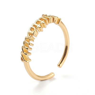 Constellation/Zodiac Sign Brass Cuff Rings RJEW-O042-06G-F-1