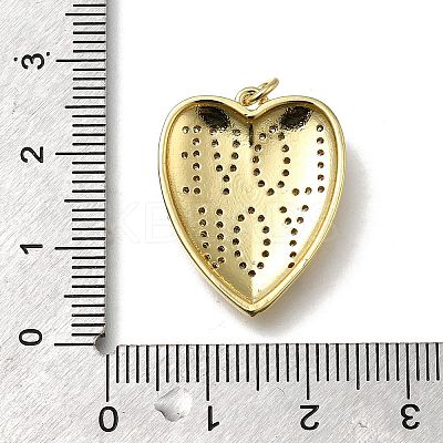 Brass Micro Pave Cubic Zirconia Pendants KK-C090-44G-01-1