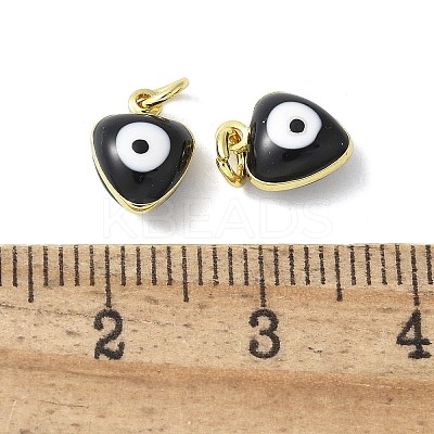 Brass Enamel Charms KK-S518-03D-G-1