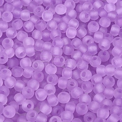 FGB Frosted Transparent Glass Seed Beads SEED-N013-02A-07-1
