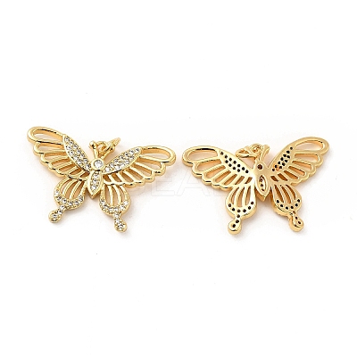 Brass Micro Pave Cubic Zirconia Pendants KK-H441-19G-1