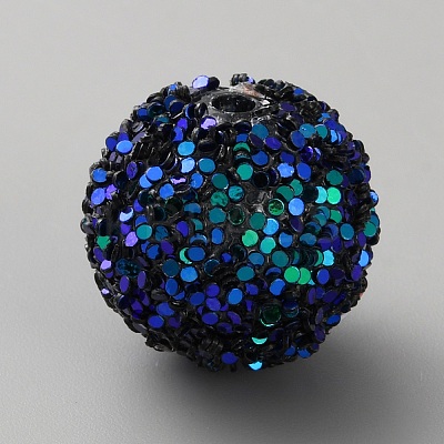 Opaque Acrylic Glitter Beads FIND-CJC0010-111A-18-1