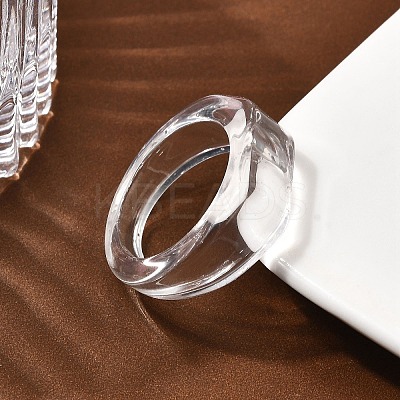 Kids Transparent Acrylic Glue on Ring Base RJEW-P154-01A-02-1