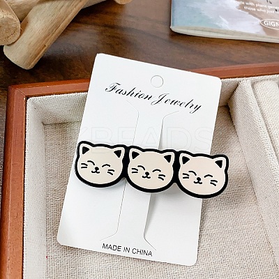 Acrylic Cartoon Cats Alligator Hair Clip PW-WG0F986-04-1