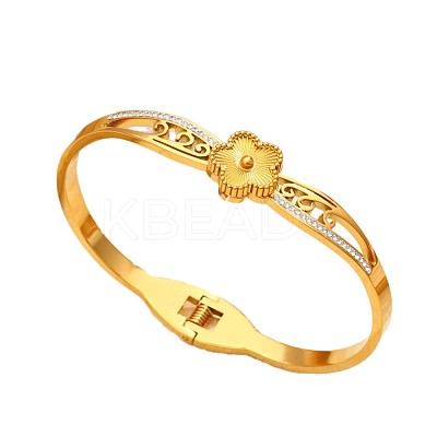 304 Stainless Steel Hinged Bangles for Women WGB8751-01-1