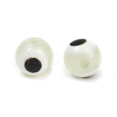Luminous & Printed Opaque Acrylic Beads LACR-G050-01A-1