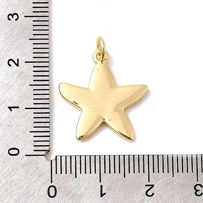 Brass Enamel Sea Animals Pendants KK-I378-15G-B-1
