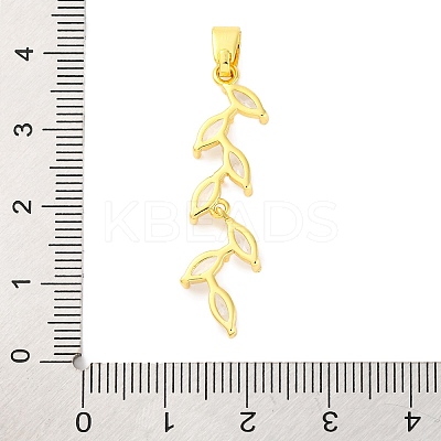 Rack Plating Brass Micro Pave Cubic Zirconia Pendants KK-F881-01G-1