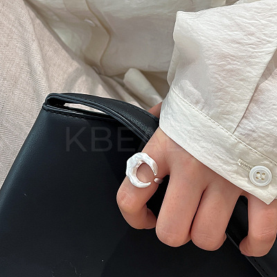 Moon Brass Cuff Open Rings for Women WGAAC34-01-1