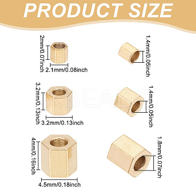 60Pcs 6 Styles 304 Stainless Steel Spacer Beads STAS-GO0001-18-1