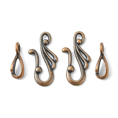 Tibetan Style Hook and Eye Clasps RLF1157Y-1