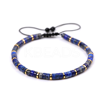 Natural Lapis Lazuli Braided Bead Bracelets for Women PW-WG20352-14-1