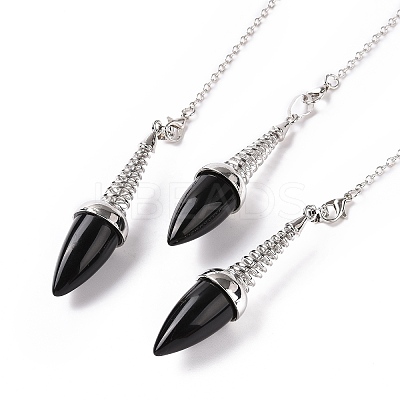 Mixed Gemstone Dowsing Pendulum Big Pendants G-A210-02P-1