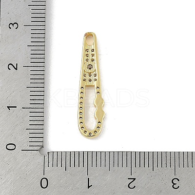 Brass Micro Pave Cubic Zirconia Pendants KK-B114-02G-03-1
