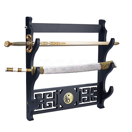 MDF Boards Sword Katana Holder Stands ODIS-WH0099-184B-1