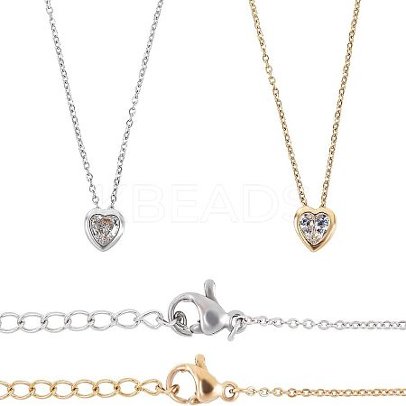 304 Stainless Steel Pendant Necklaces NJEW-UN0001-02-1
