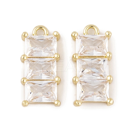 Brass Micro Pave Clear Cubic Zirconia Pendants LS-KK-L212-08G-1