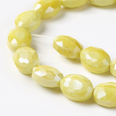 Electroplate Glass Beads Strands EGLA-J107A-E18-1