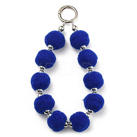 Phone Lanyard Universal Plush Ball Wrist Lanyard HJEW-Q011-01E-P-1