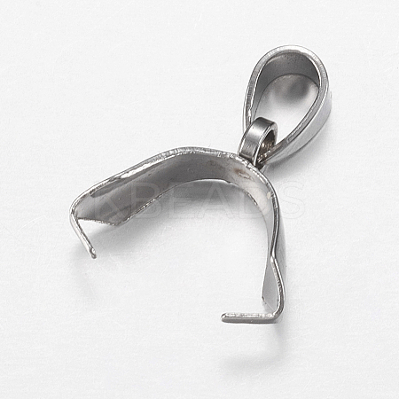 Tarnish Resistant 201 Stainless Steel Ice Pick Pinch Bails LS-STAS-I097-041B-1