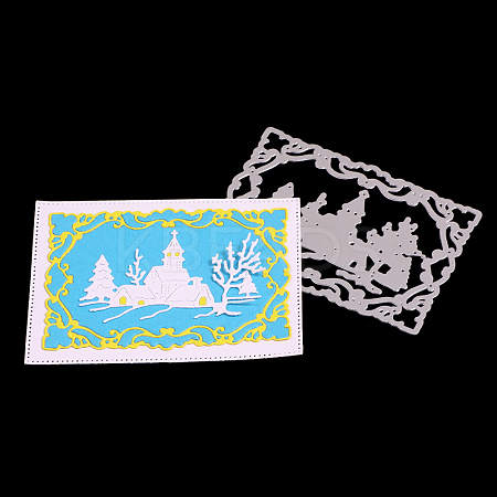 Church Frame Carbon Steel Cutting Dies Stencils X-DIY-F036-37-1
