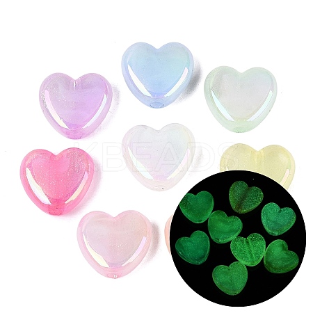 Luminous Opaque UV Plating Acrylic Beads OACR-Q204-20-1