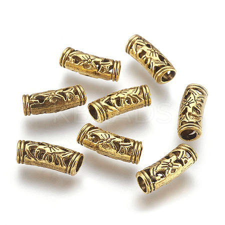 Tibetan Style Alloy Tube Beads PALLOY-F133-17AG-1