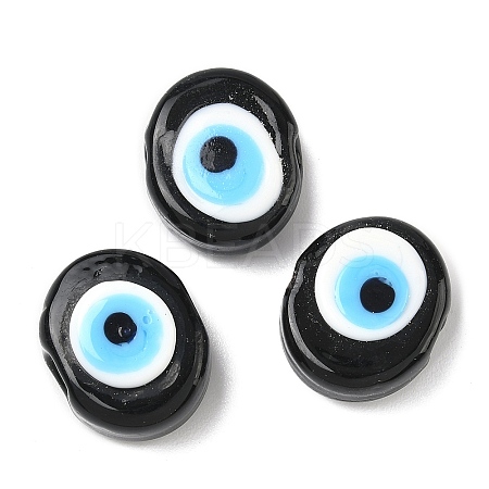 Handmade Evil Eye Lampwork Beads LAMP-G168-02G-1