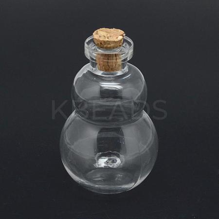 Glass Bottle Bead Containers AJEW-R045-19-1