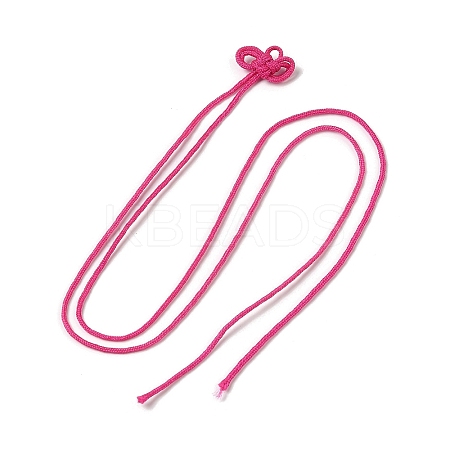 Nylon Lucky Knot Cord Amulet Yuki Pendant Decorations AJEW-NH0001-01E-1