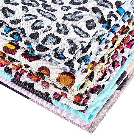 Printed Leopard Print Pattern Fabric AJEW-FG0001-16-1