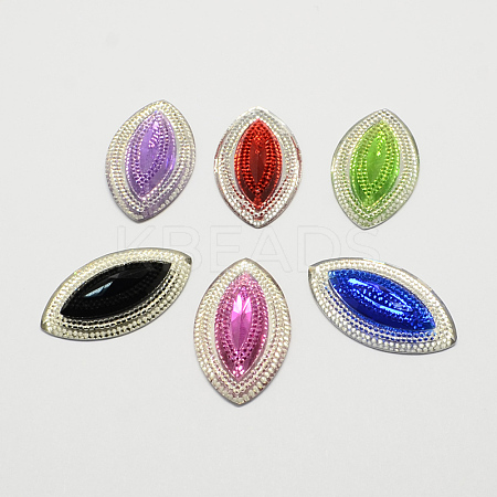 Horse Eye Resin Cabochons X-CRES-R126A-M-1